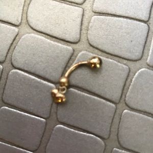 Real gold belly button ring